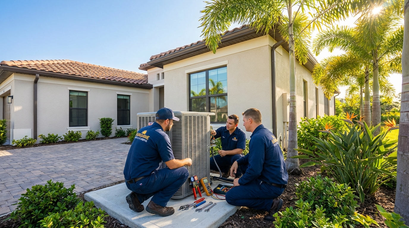 Trust First Services HVAC team working in Orlando